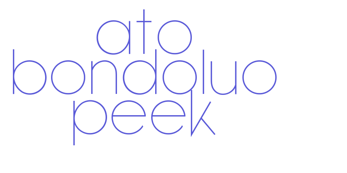 ATO Bondoluo Peek Font Download