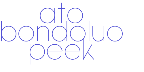 ATO Bondoluo Peek-font-download