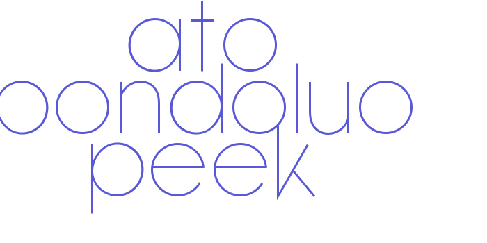 ATO Bondoluo Peek Font