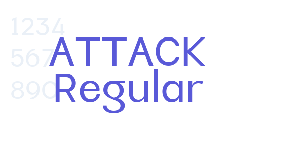 ATTACK Regular font free