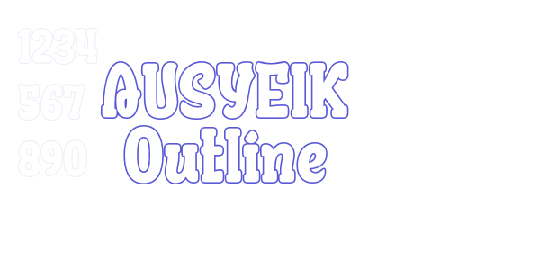 AUSYEIK Outline font