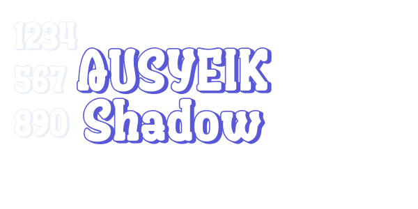 AUSYEIK Shadow font