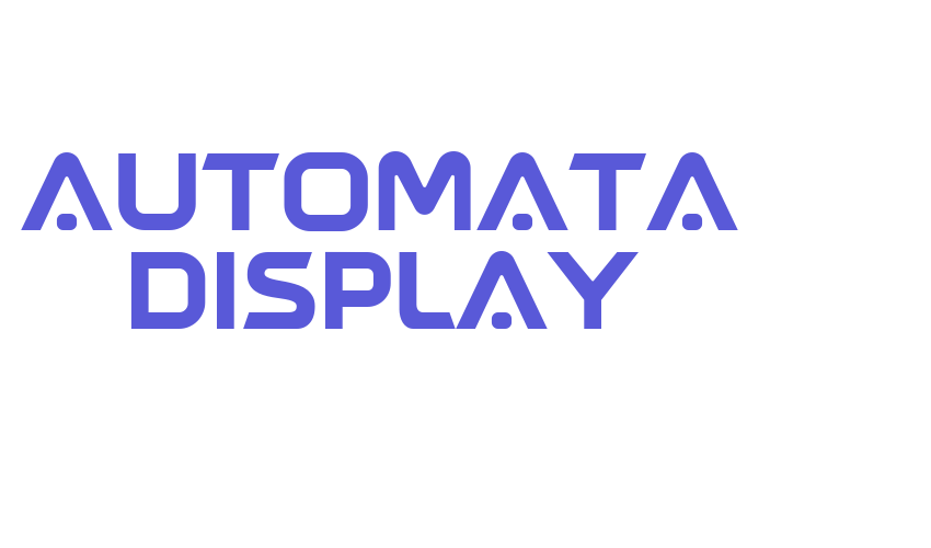 AUTOMATA DISPLAY Font Download