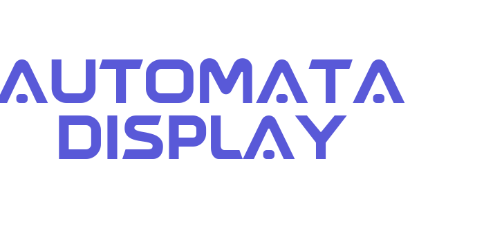 AUTOMATA DISPLAY Font Download