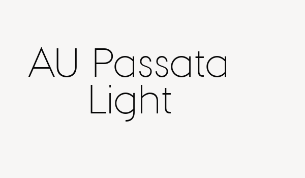 AU Passata Light Font