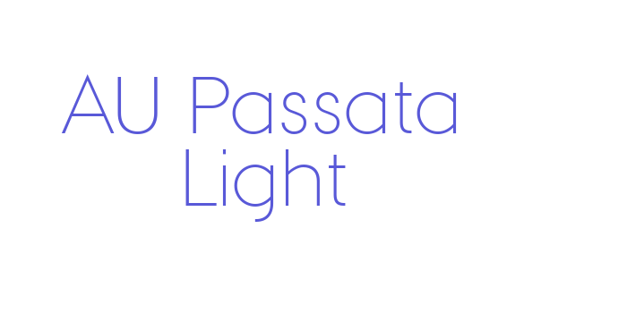 AU Passata Light Font Download