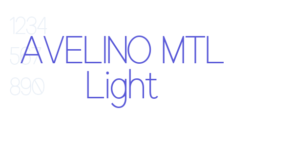 AVELINO MTL Light font free