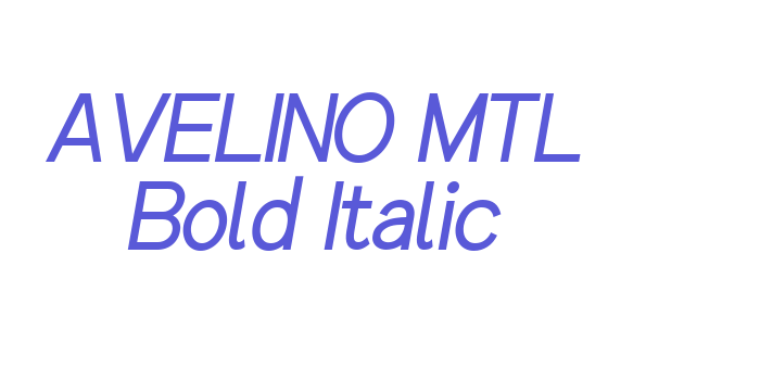 AVELINO MTL Bold Italic Font Download