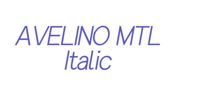 AVELINO MTL Italic Font Download