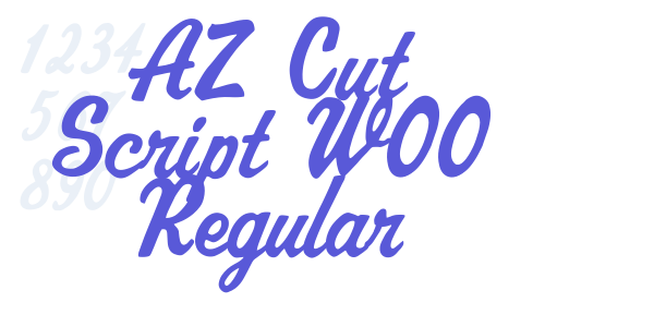 AZ Cut Script W00 Regular font free