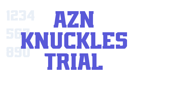 AZN Knuckles Trial font free