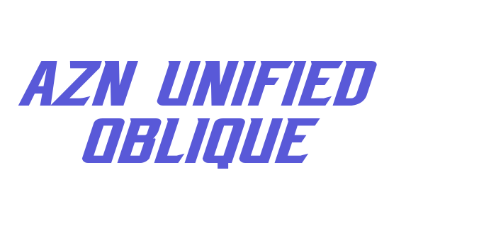 AZN Unified Oblique Font Download