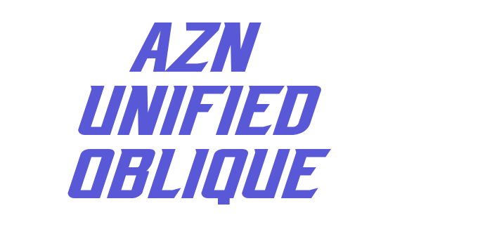 AZN Unified Oblique Font