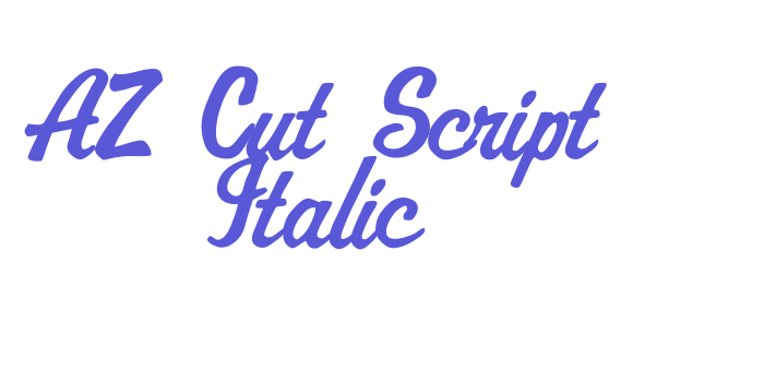 AZ Cut Script Italic Font Download