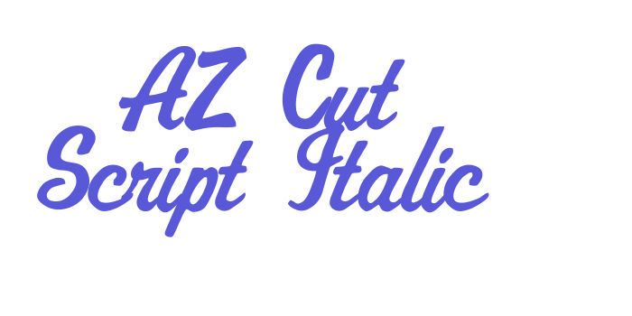 AZ Cut Script Italic Font