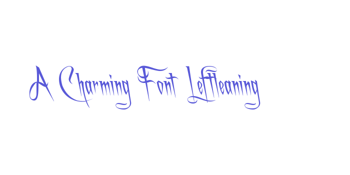 A Charming Font Leftleaning Font Download