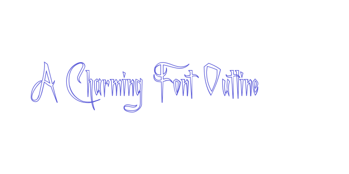 A Charming Font Outline Font