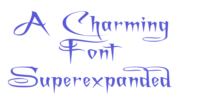 A Charming Font Superexpanded Font