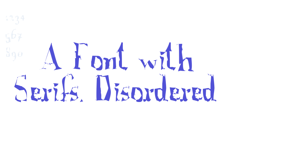 A Font with Serifs. Disordered-font-download