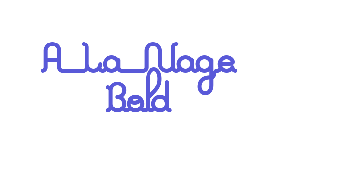 A La Nage Bold Font Download