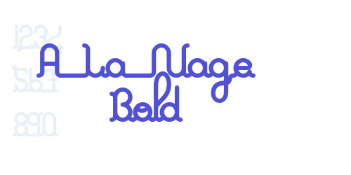 A La Nage Bold-font-download