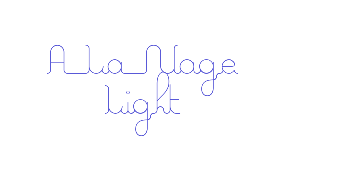 A La Nage Light Font Download