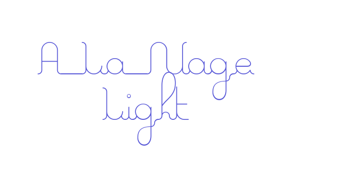 A La Nage Light Font