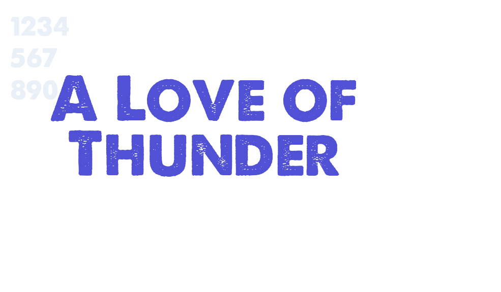 A Love of Thunder-font-download