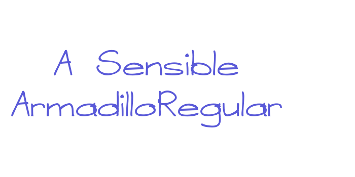 A Sensible ArmadilloRegular Font Download