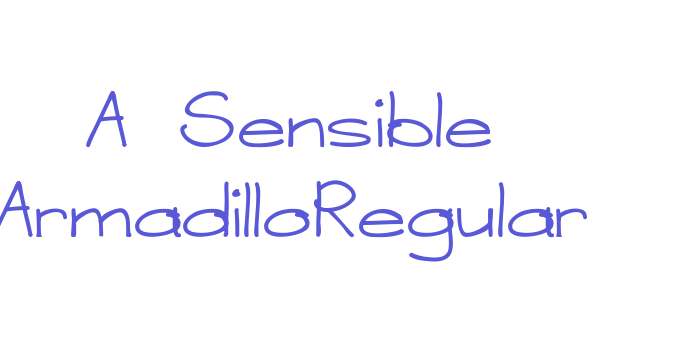 A Sensible ArmadilloRegular Font