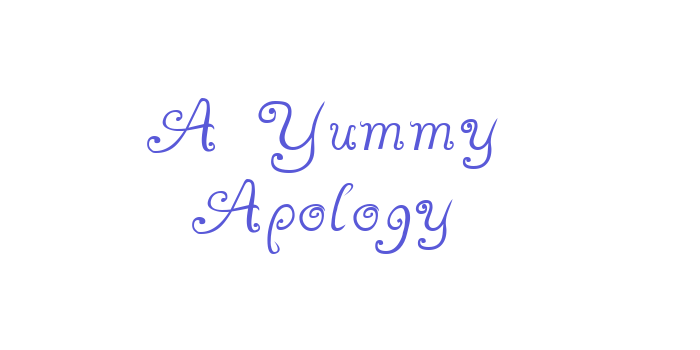 A Yummy Apology Font Download