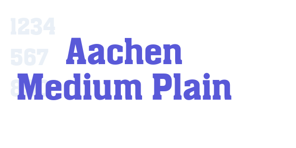 Aachen Medium Plain font free