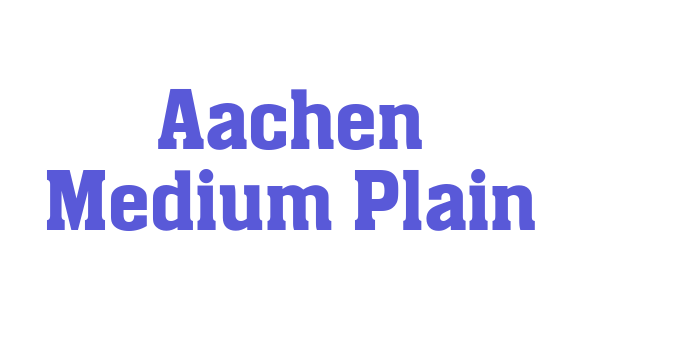 Aachen Medium Plain Font Download