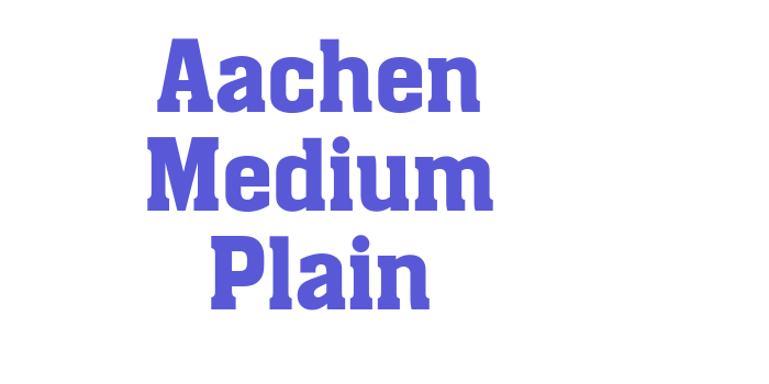 Aachen Medium Plain Font