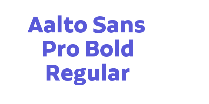 Aalto Sans Pro Bold Regular Font Download