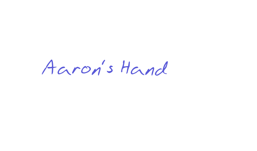 Aaron’s Hand Font