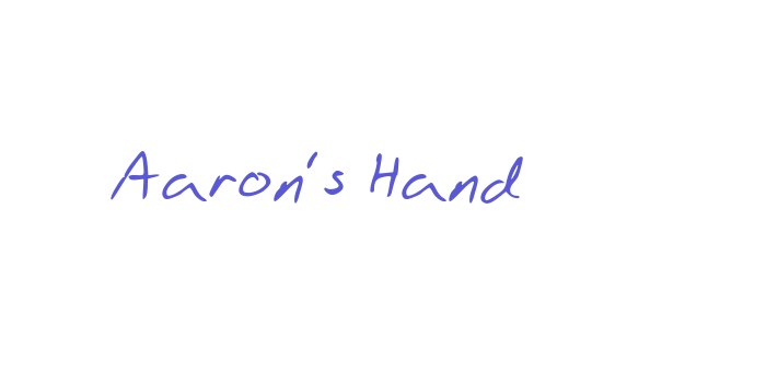 Aaron’s Hand Font Download