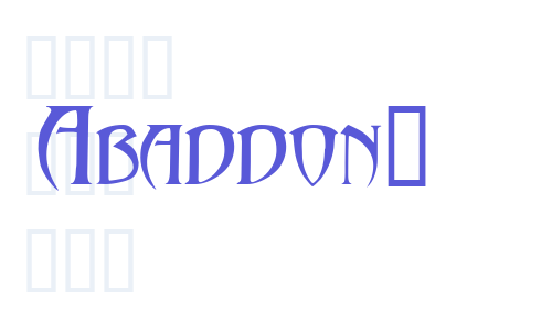 Abaddon!” Font Download