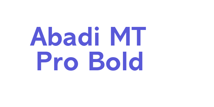 Abadi MT Pro Bold Font Download