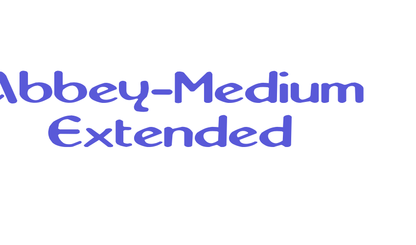 Abbey-Medium Extended Font