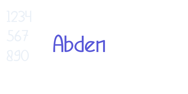 Abden font free