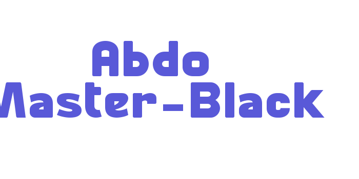 Abdo Master-Black Font Download