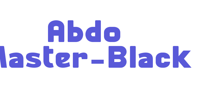 Abdo Master-Black Font