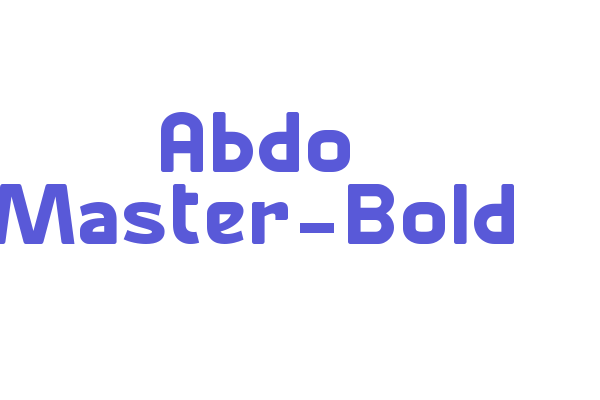 Abdo Master-Bold Font