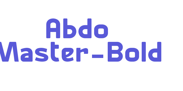 Abdo Master-Bold Font