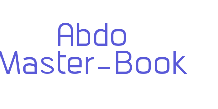 Abdo Master-Book Font