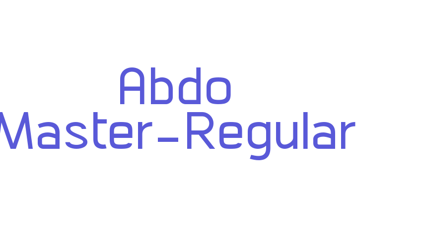 Abdo Master-Regular Font Download