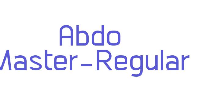 Abdo Master-Regular Font Download