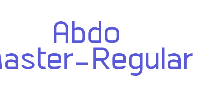 Abdo Master-Regular Font