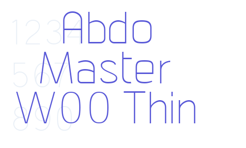 Abdo Master W00 Thin Font Download